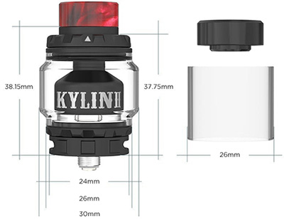 Размеры Vandy Vape KYLIN V2 RTA High Copy
